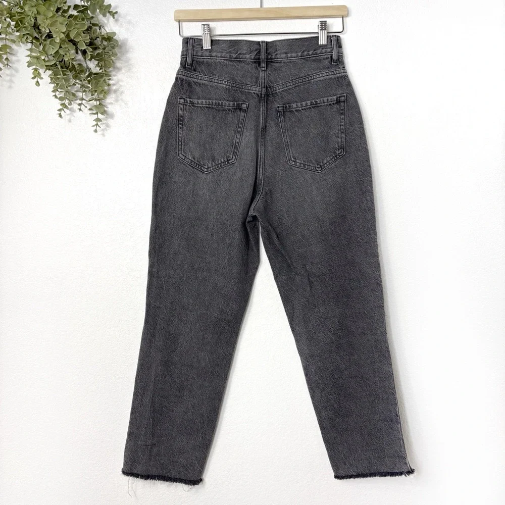 PACSUN‎ • Eco Black Two-Tone High Waisted Straight Leg Jeans - Picture 6 of 7